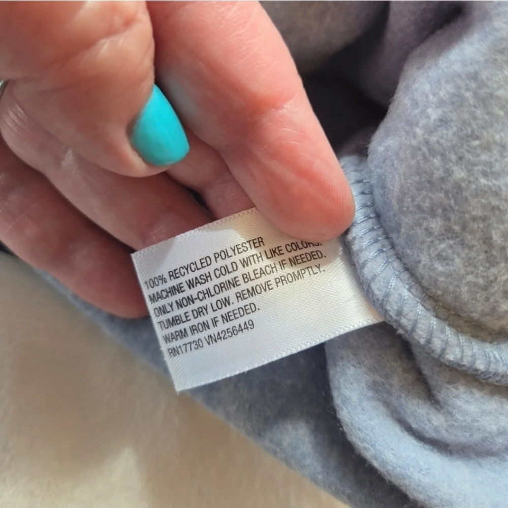 Men’s Polar Fleece High Neck 1/2 Zip Sweatshirt Blue Size Large Outdoor Ranch - Picture 10 of 10